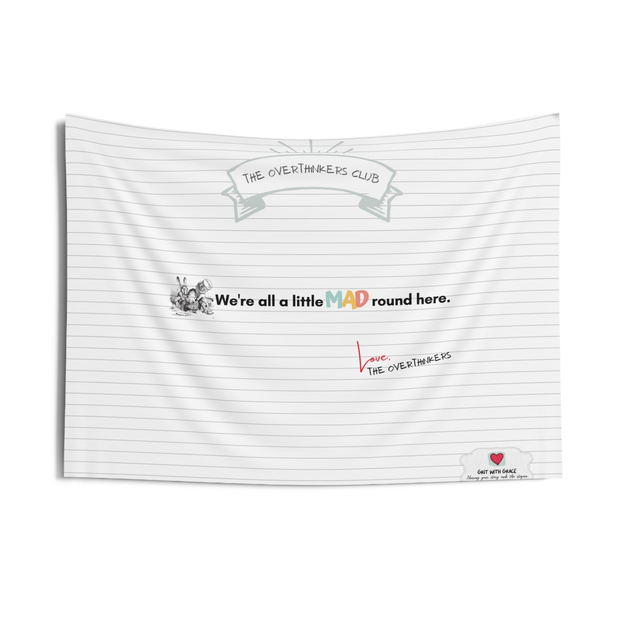 The Overthinkers Club Members Only Wall Tapestries