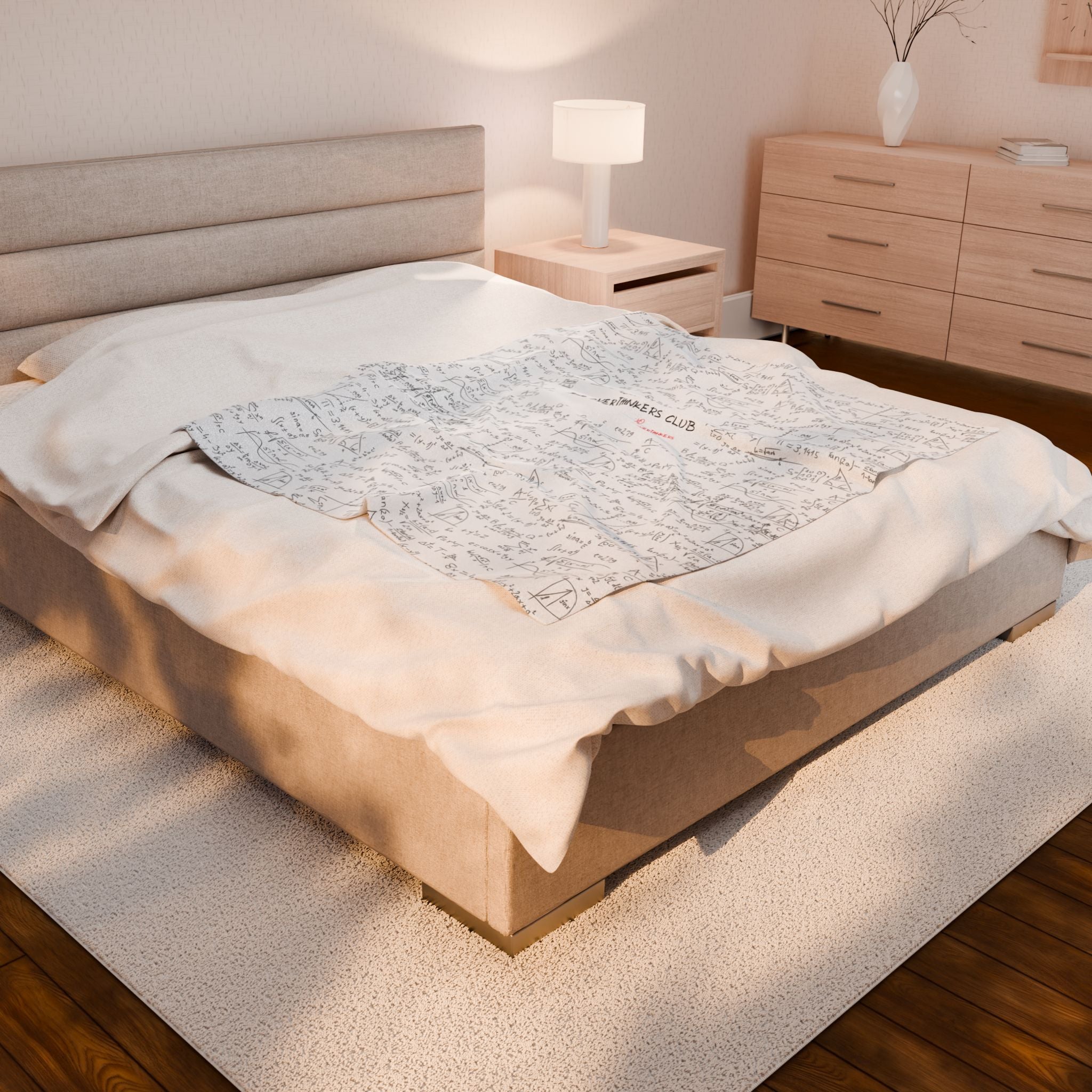 The Overthinkers Club Series - "The Overthinkers Club -xo The Overthinkers" Velveteen Plush Blanket