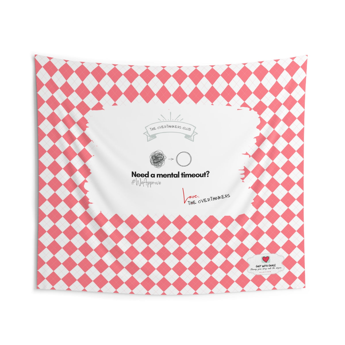 The Overthinkers Club Members Only Wall Tapestries