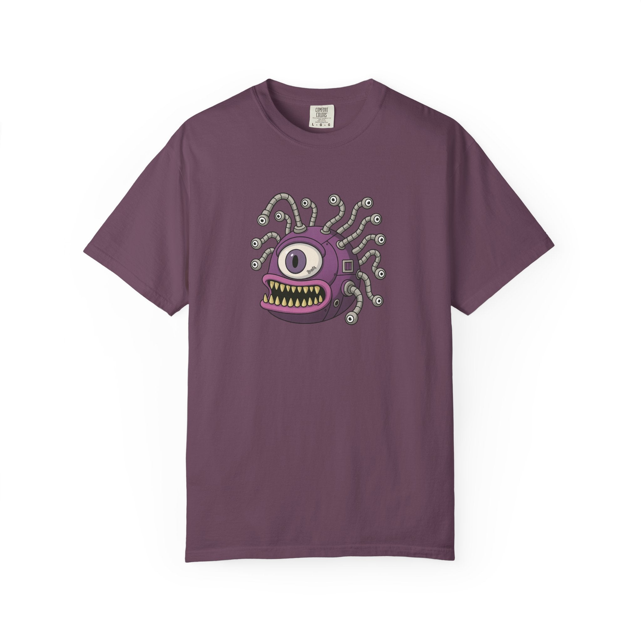 Retro Purple One-Eyed Creature Graphic Tee