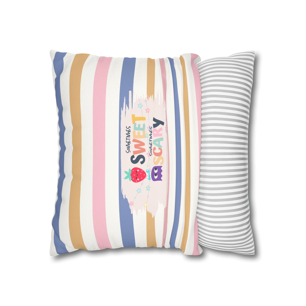 Bipolar Bonnie Series - "Sweet But Scary" and ""Sunshine Little Hurricane" Spun Polyester Square Pillow Case