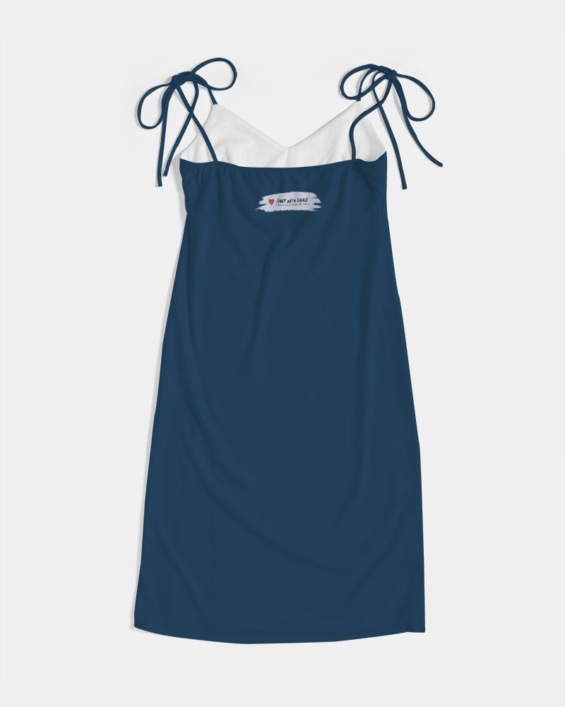 Empathy Unveiled: Women's Tie Strap Midi Dress 'Some Wounds Are Invisible'