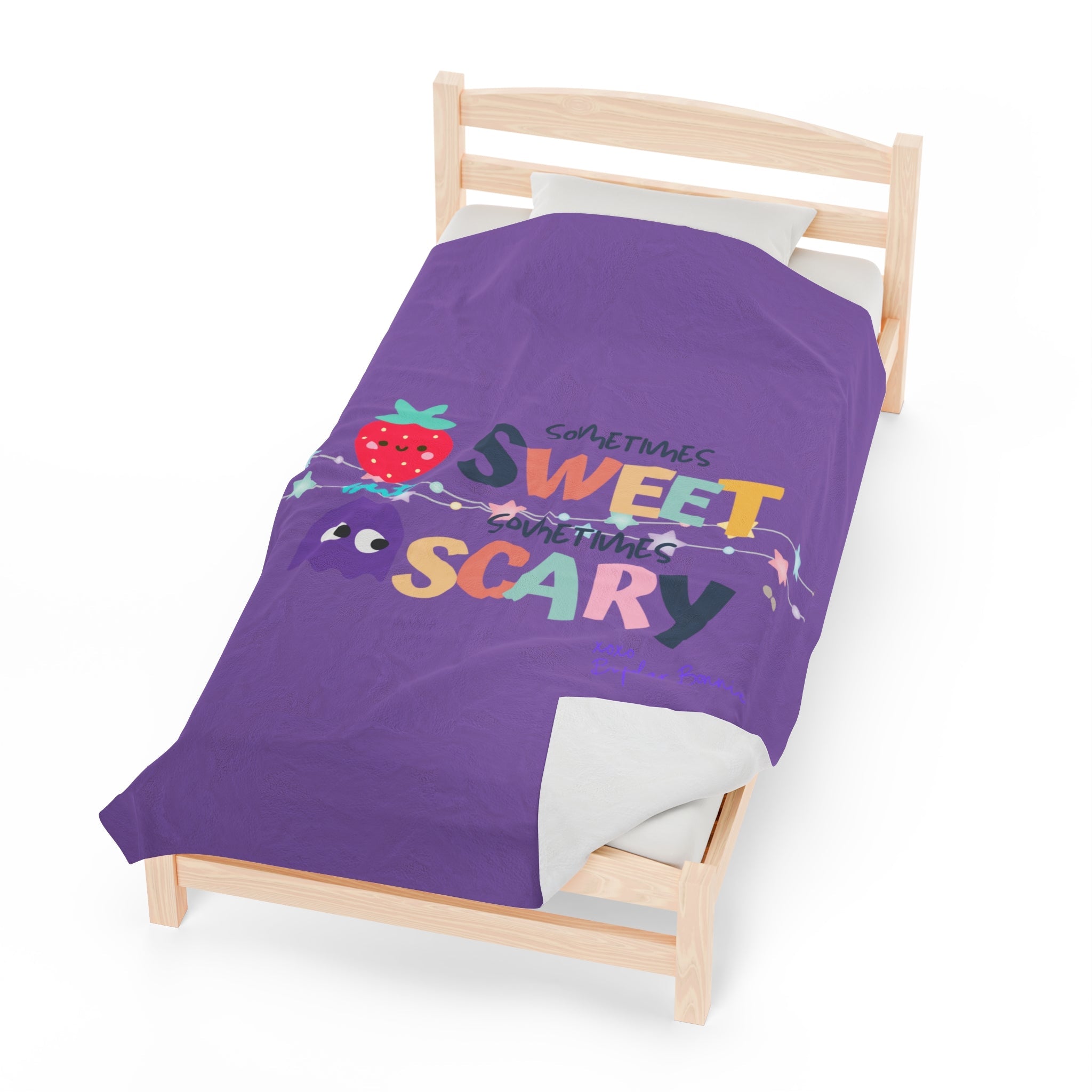 Bipolar Bonnie Series - "Sometimes Sweet But Sometimes Scary" Velveteen Plush Blanket