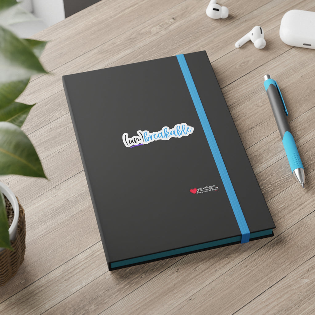 Mental Health Matters - "(un) breakable." Color Contrast Notebook - Ruled