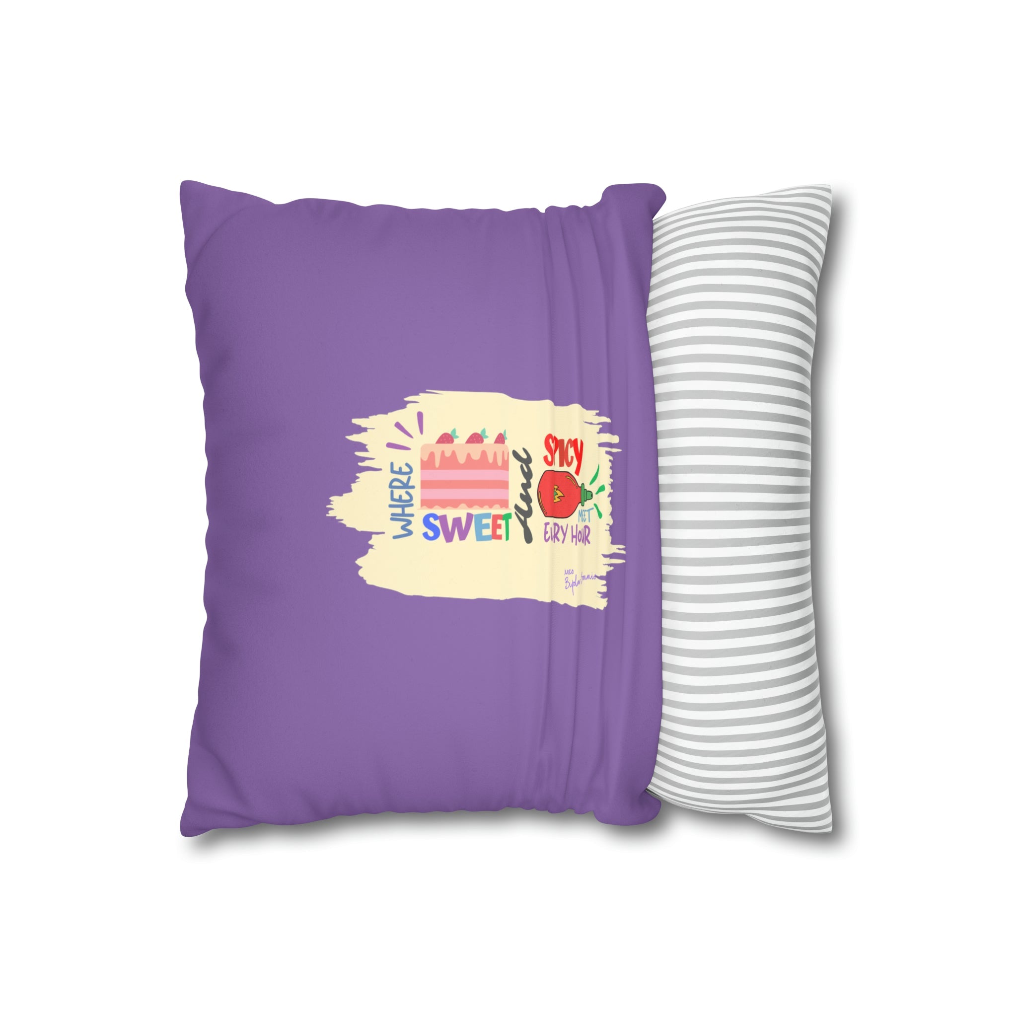 Bipolar Bonnie Series - "Sweet But Scary" and ""Sunshine Little Hurricane" Spun Polyester Square Pillow Case