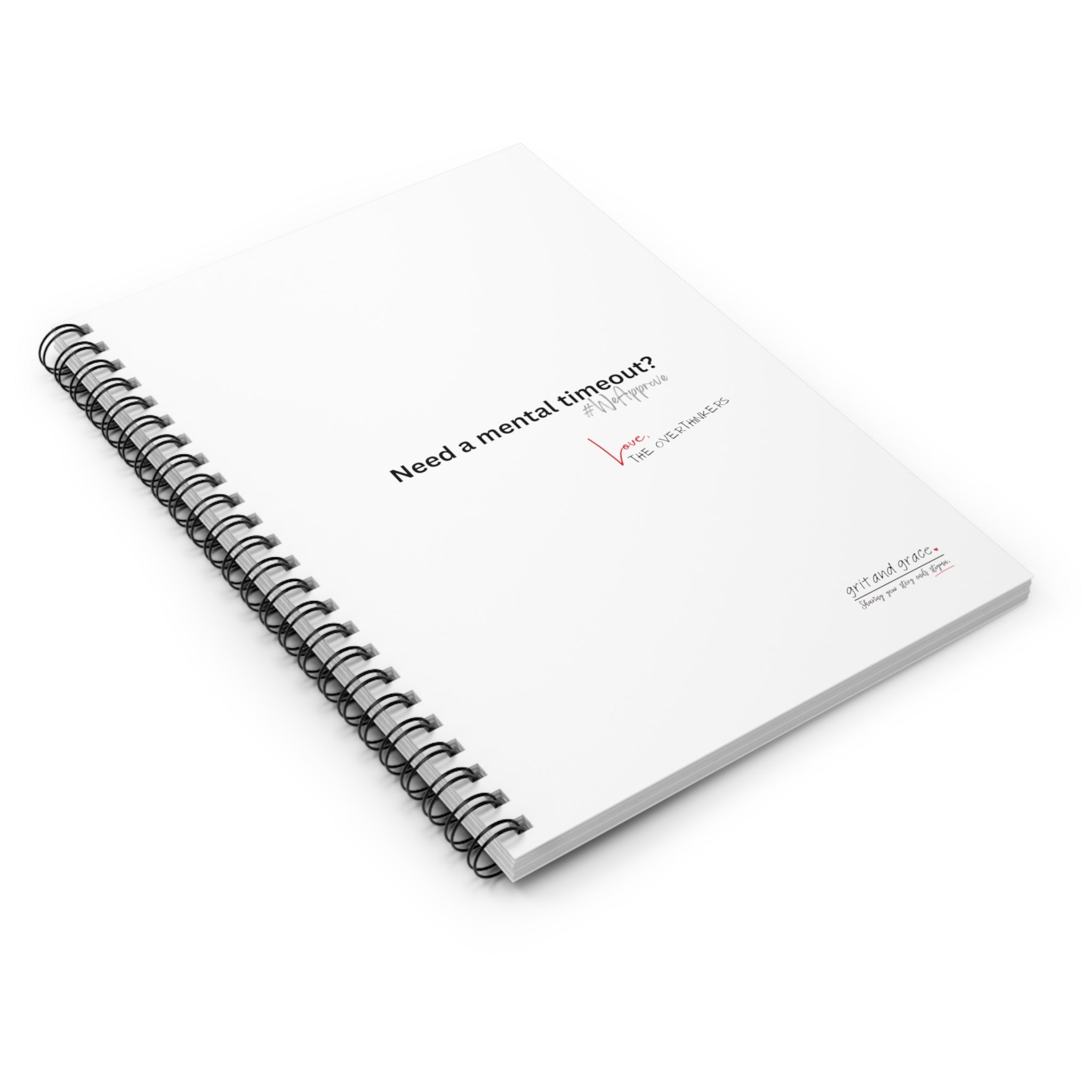 The Overthinkers Club 'Approved Mental Timeout' Members Only Notebook