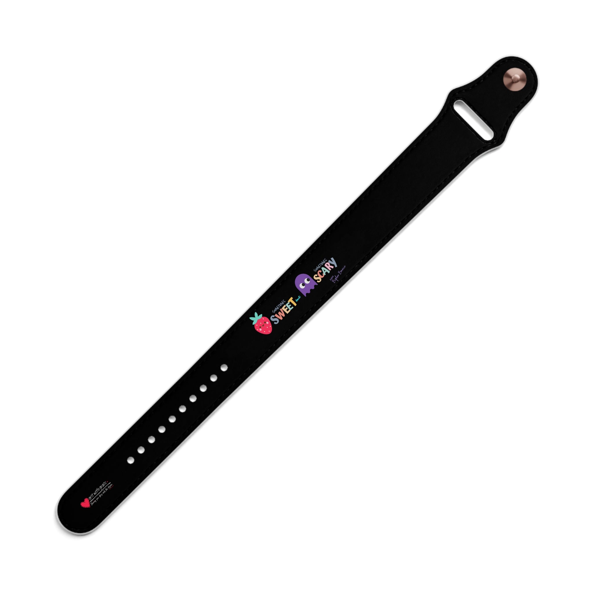 Bipolar Bonnie Series - "Sometimes Sweet But Sometimes Scary" Faux Leather Wristband