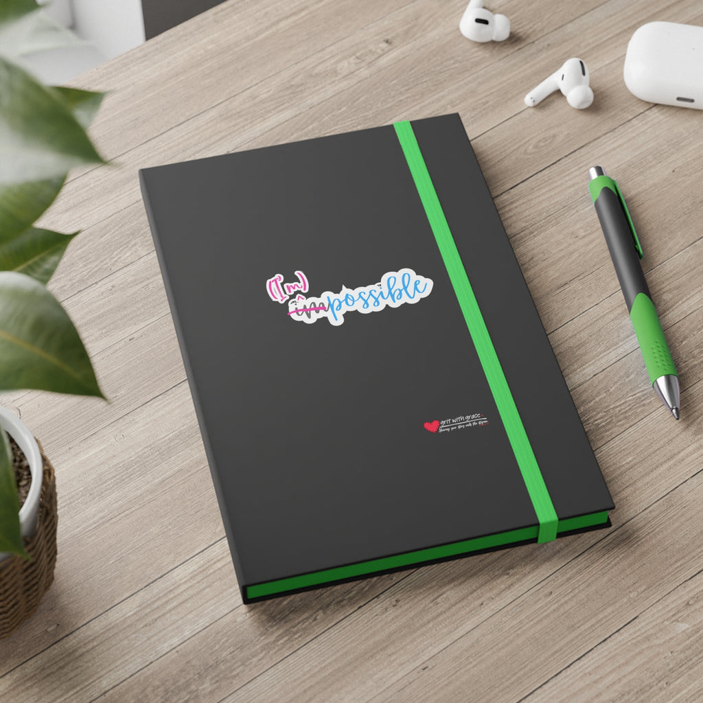 Mental Health Matters - "(I'm) possible." Color Contrast Notebook - Ruled