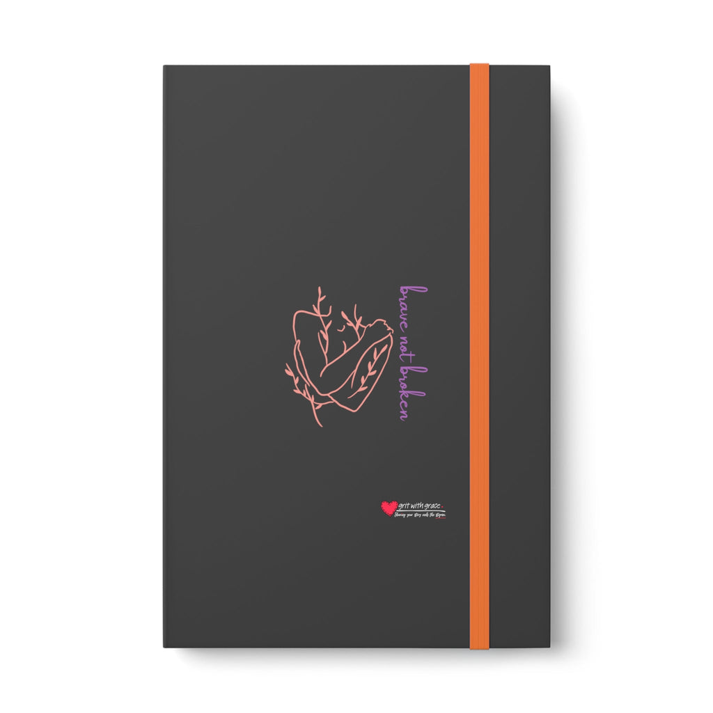 Mental Health Matters - "Brave not broken" - Color Contrast Notebook - Ruled