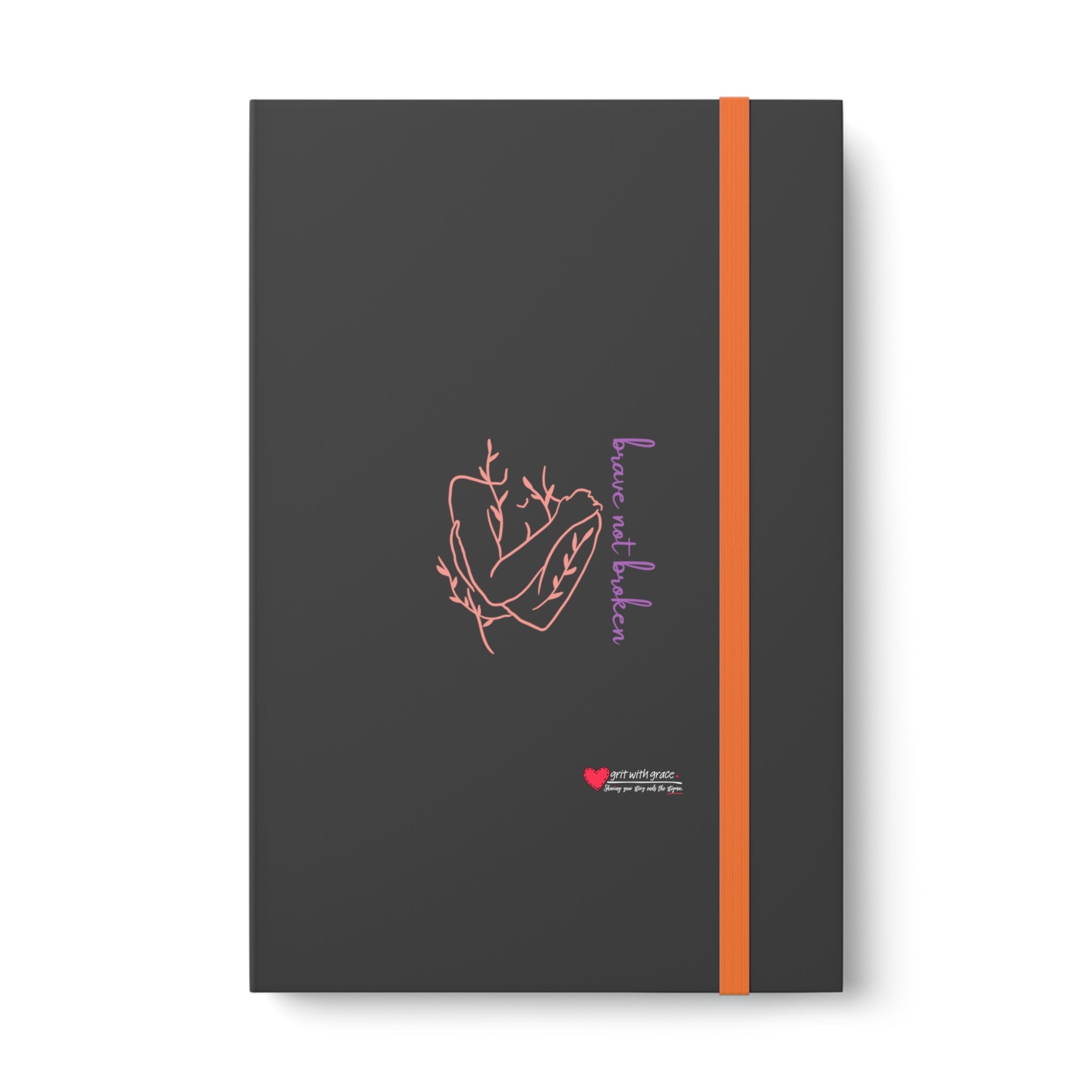Mental Health Matters - "Brave not broken" - Color Contrast Notebook - Ruled
