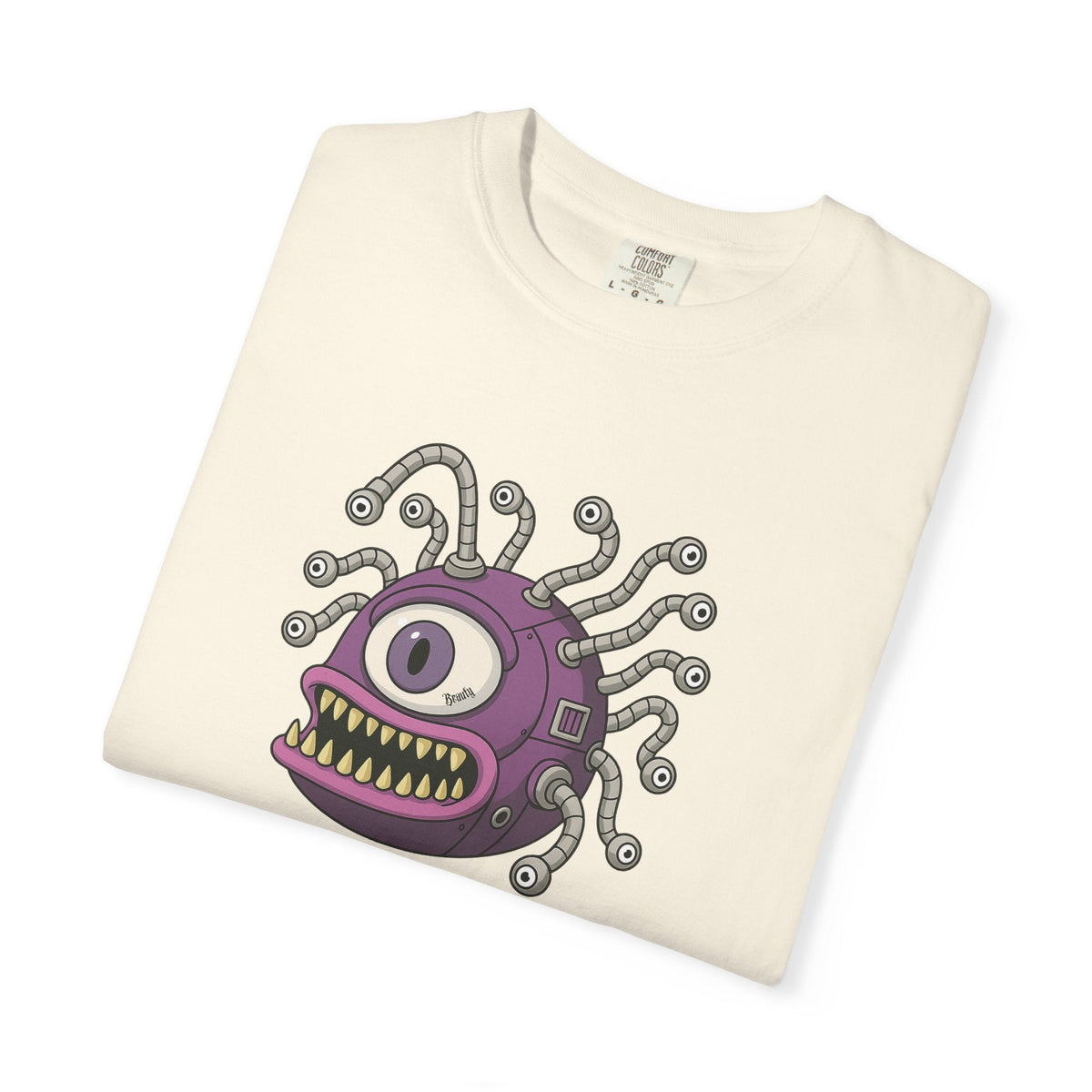 Retro Purple One-Eyed Creature Graphic Tee