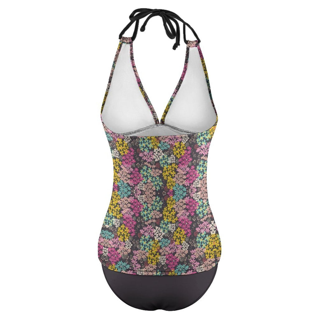Summer Vibes 2-Piece Women's Halter Tankini