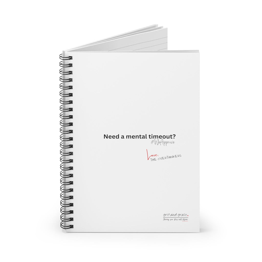 The Overthinkers Club 'Approved Mental Timeout' Members Only Notebook