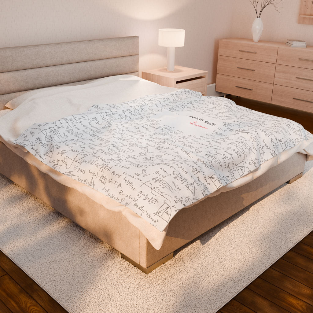 The Overthinkers Club Series - "The Overthinkers Club -xo The Overthinkers" Velveteen Plush Blanket
