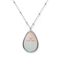 Grit with Grace "No risk, No story." Oval Necklace