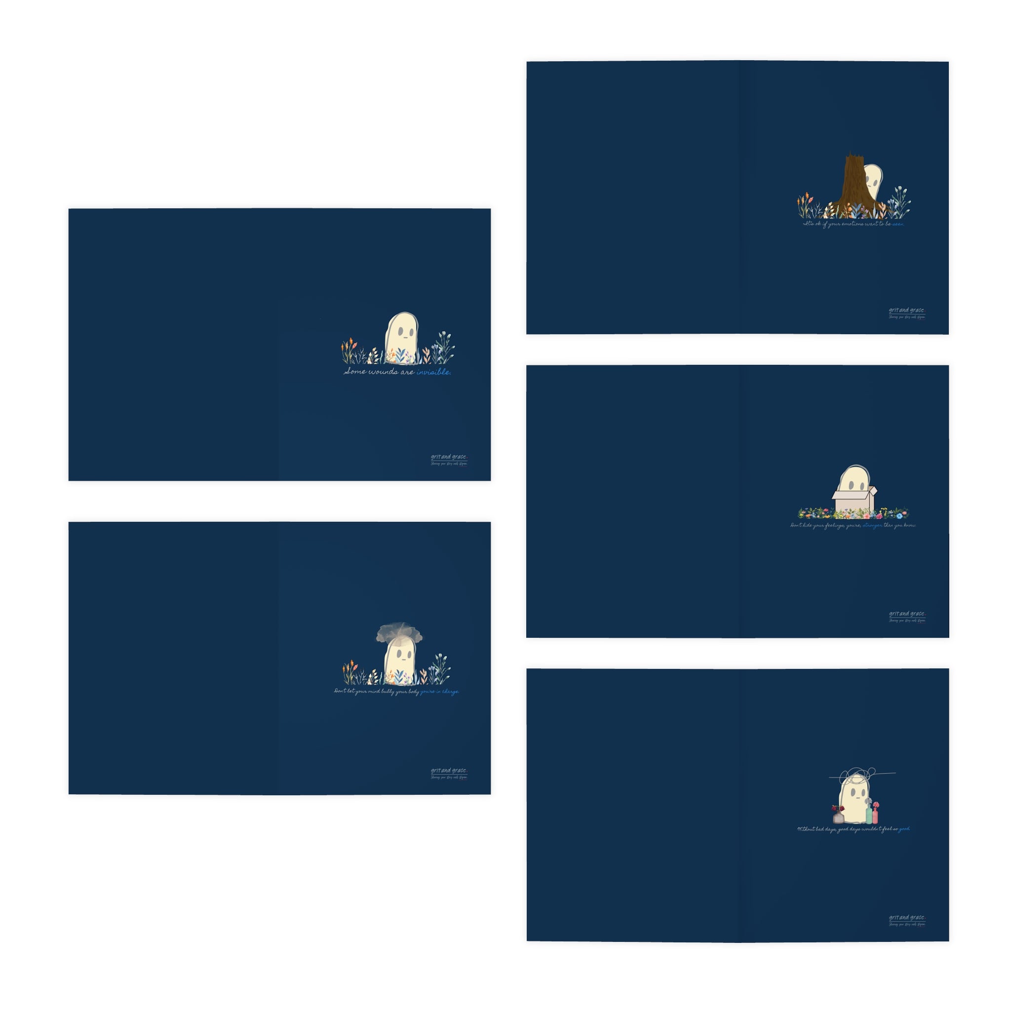 Invisible Ghost Series - Multi-Design Greeting Cards (5-Pack)