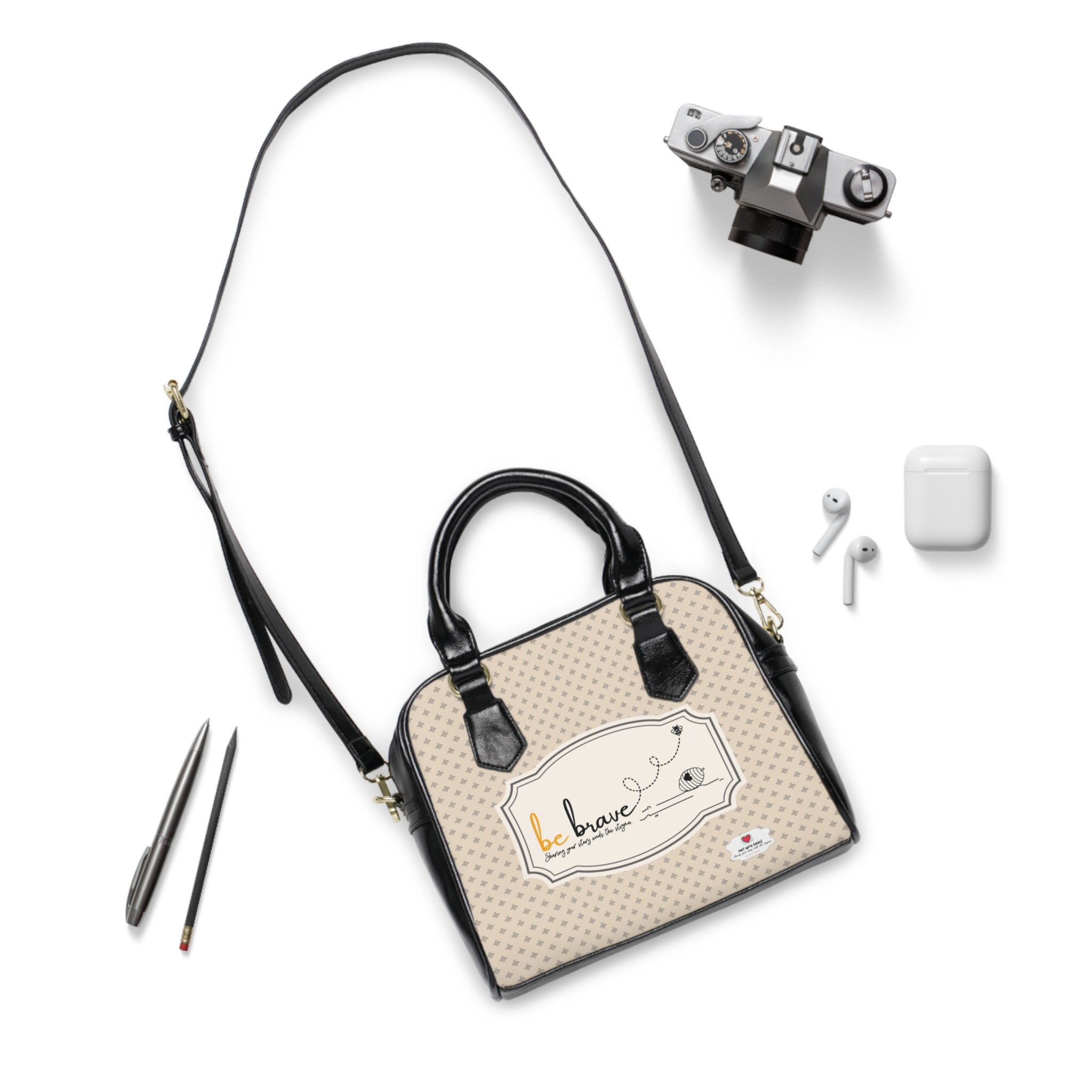 Bee Happy Series 'be brave' Shoulder Handbag Edition