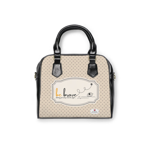 Bee Happy Courageous Journey Inspirational Shoulder Handbag