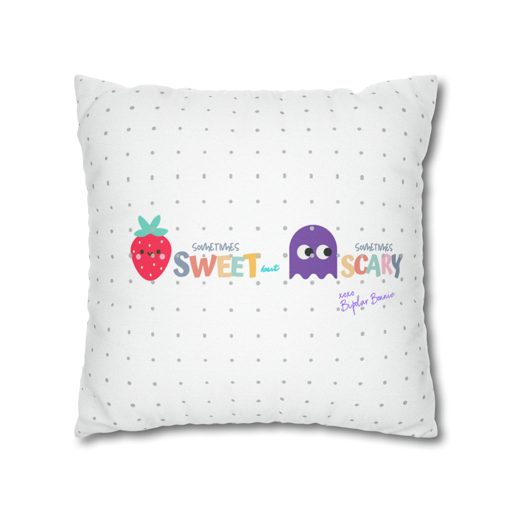 Bipolar Bonnie Series - "Sweet But Scary" and ""Sunshine Little Hurricane" Spun Polyester Square Pillow Case