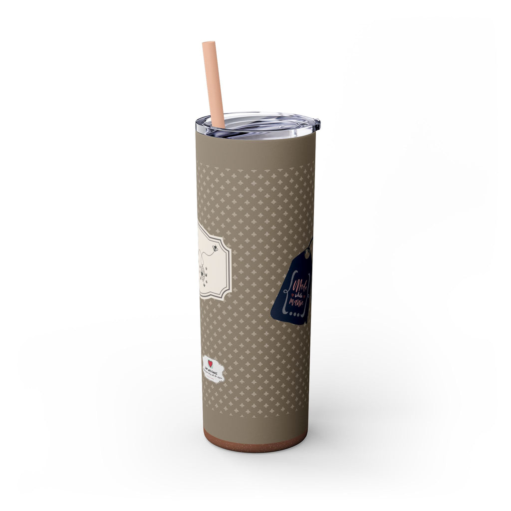 Grit With Grace Let It Be Brown 20oz Skinny Tumbler