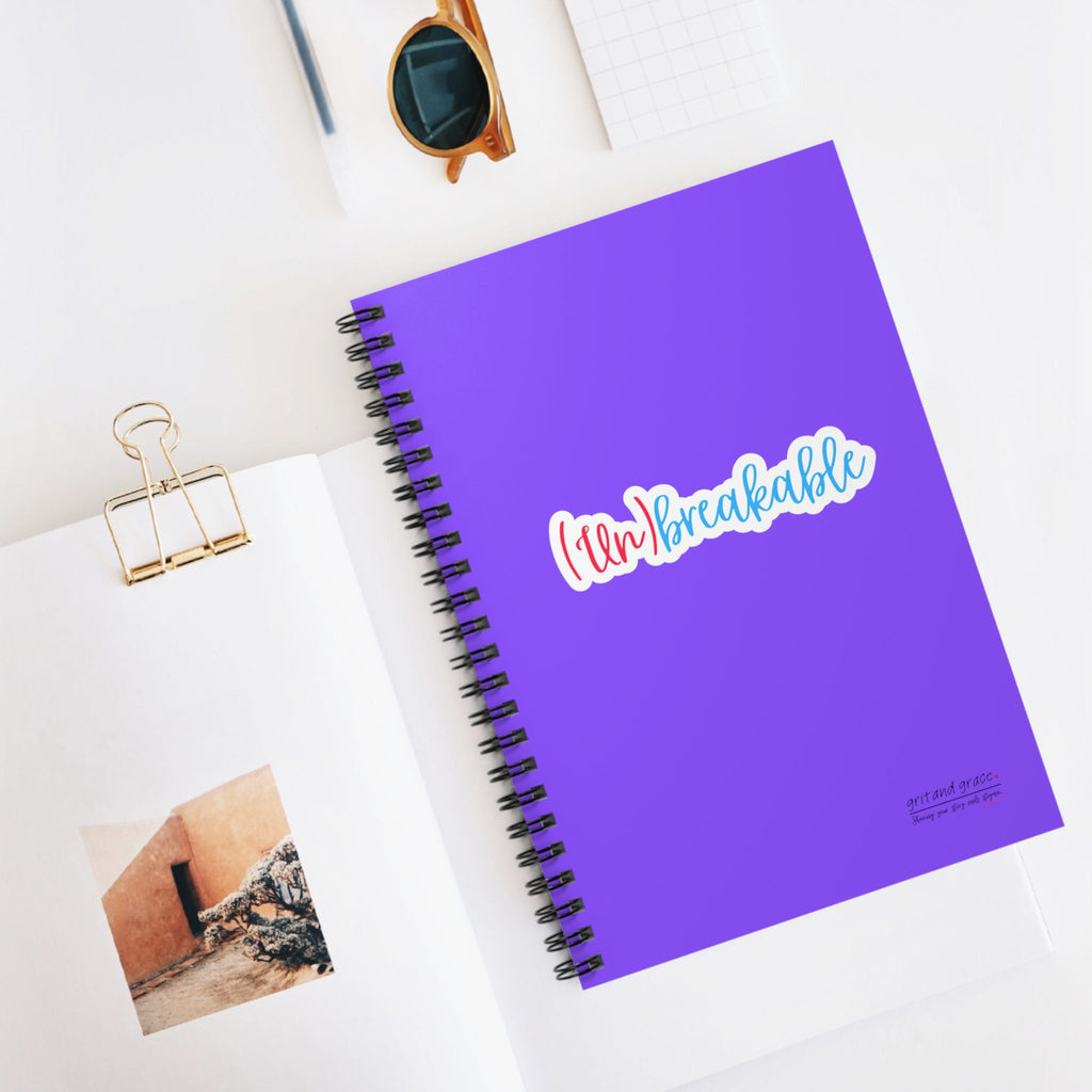 Mental Health Matters - "(un) breakable." Spiral Notebook - Ruled Line