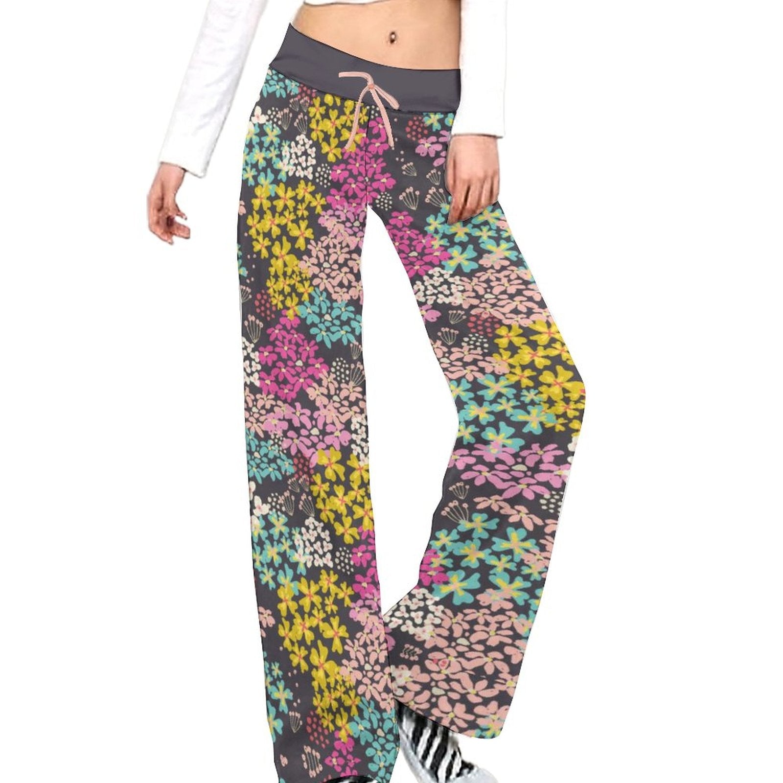 Personalized Drawstring Yoga PantsxP with Straight Baggy (All-Over Printing)