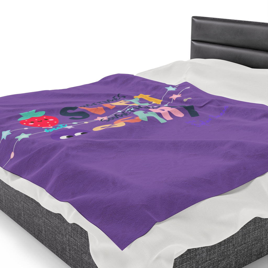 Bipolar Bonnie Series - "Sometimes Sweet But Sometimes Scary" Velveteen Plush Blanket