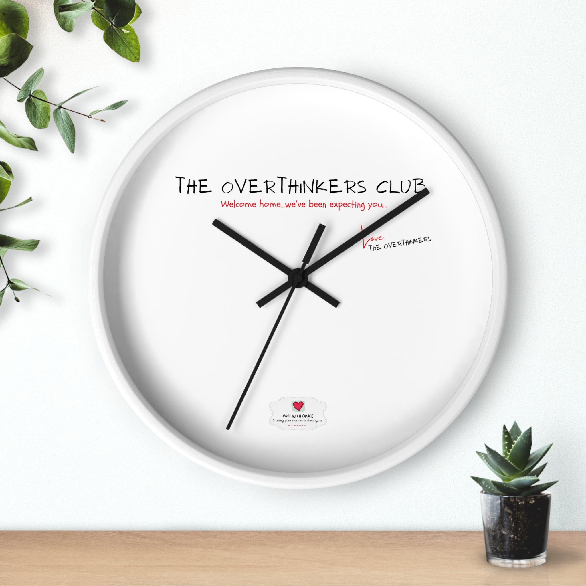 The Overthinkers Club Wall Clock