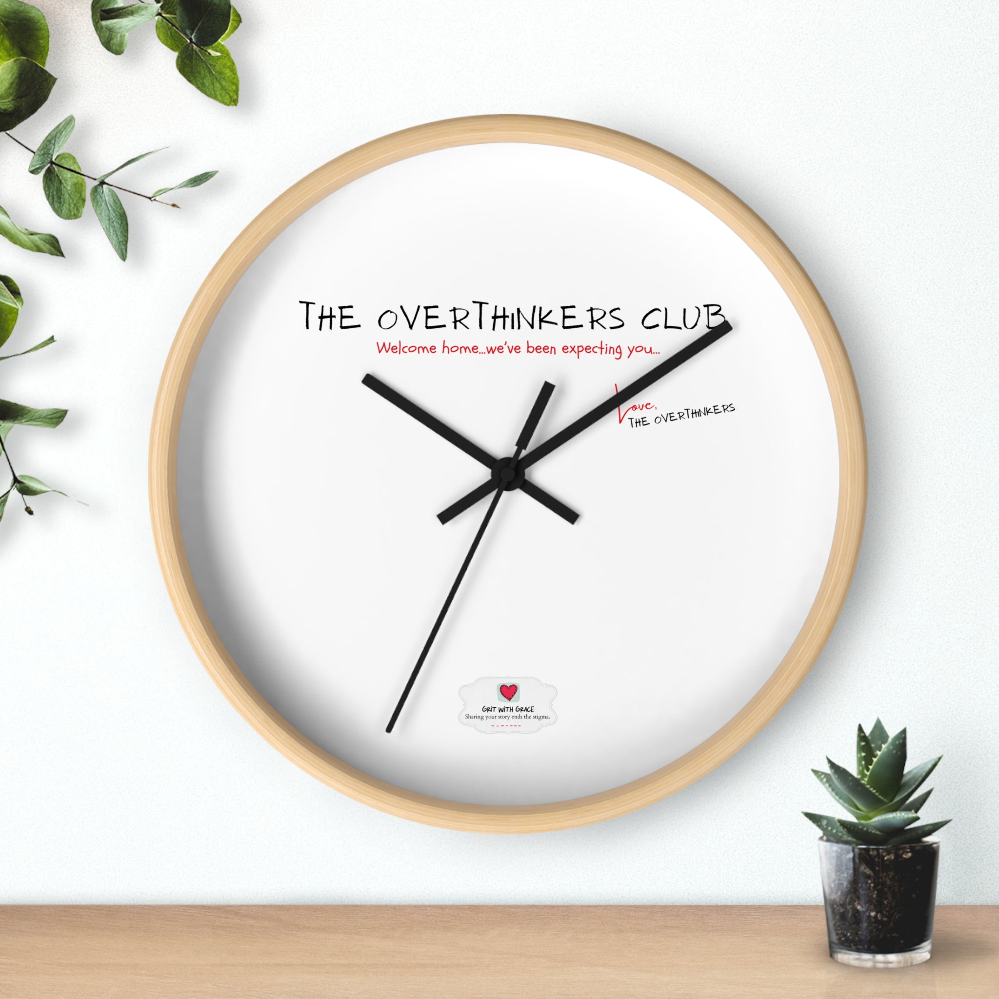 The Overthinkers Club Wall Clock
