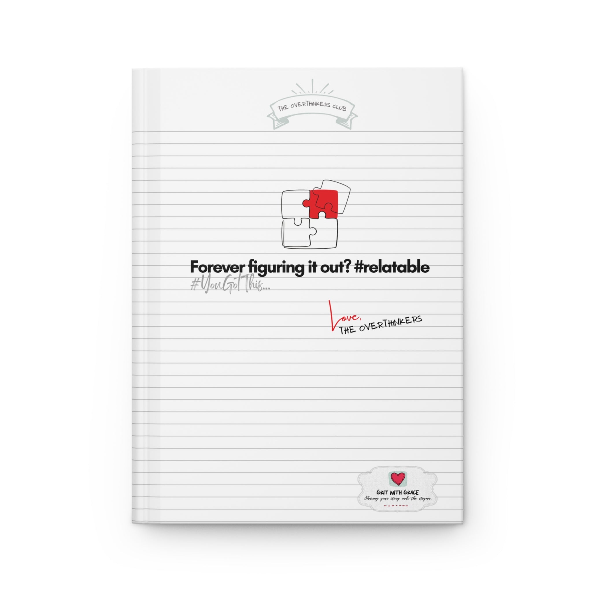 The Overthinkers Club 'Navigating Thoughts' Hardcover Matte Journal - Limited Edition