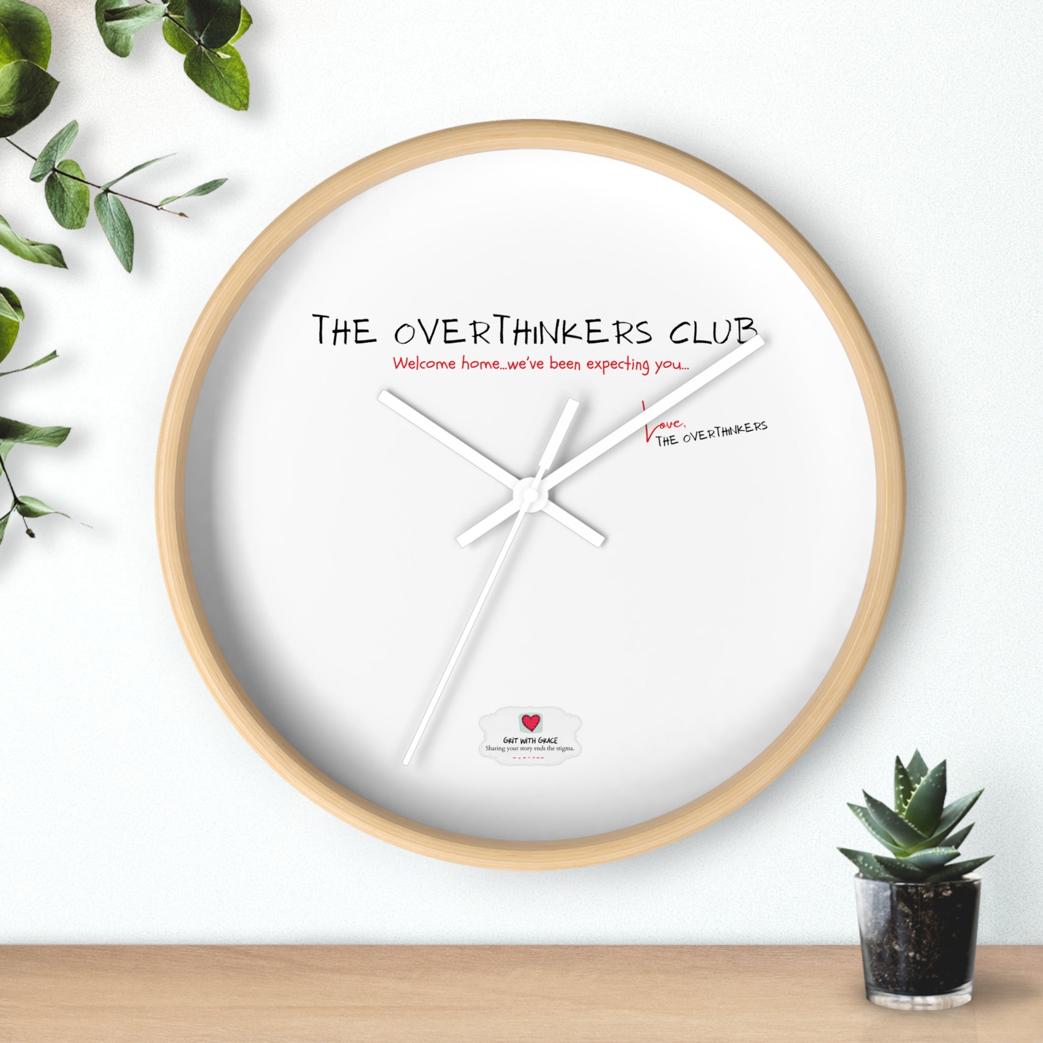 The Overthinkers Club Wall Clock