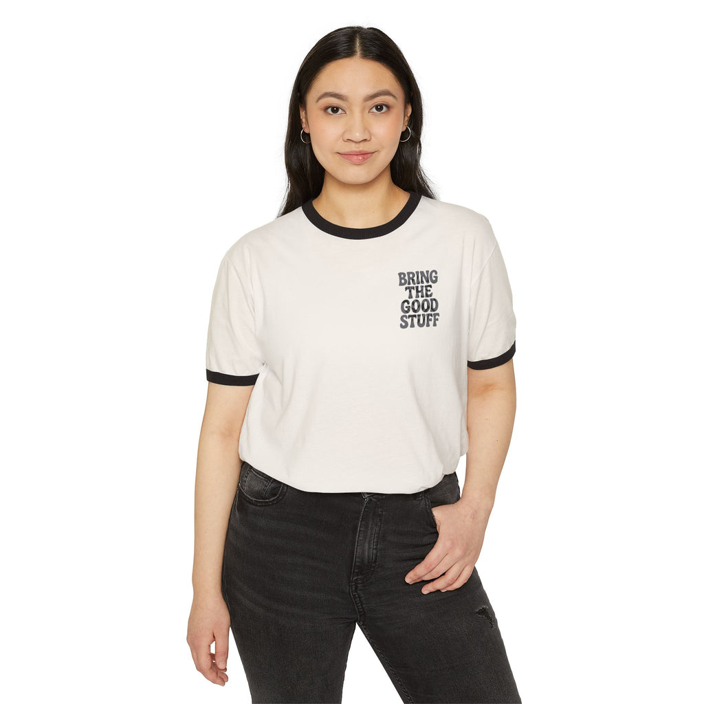 Bring The Good Stuff Twirl Ringer Tee
