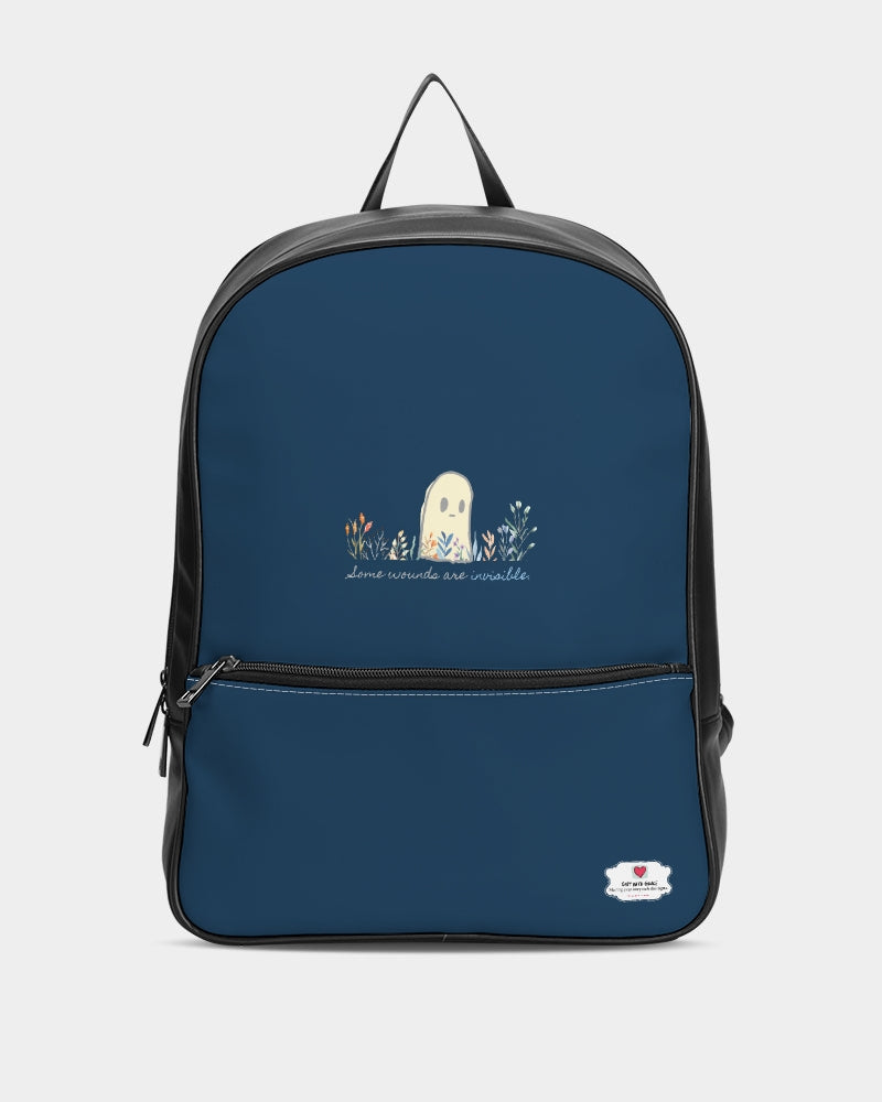 Invisible Ghost Series Classic Faux Leather Backpack