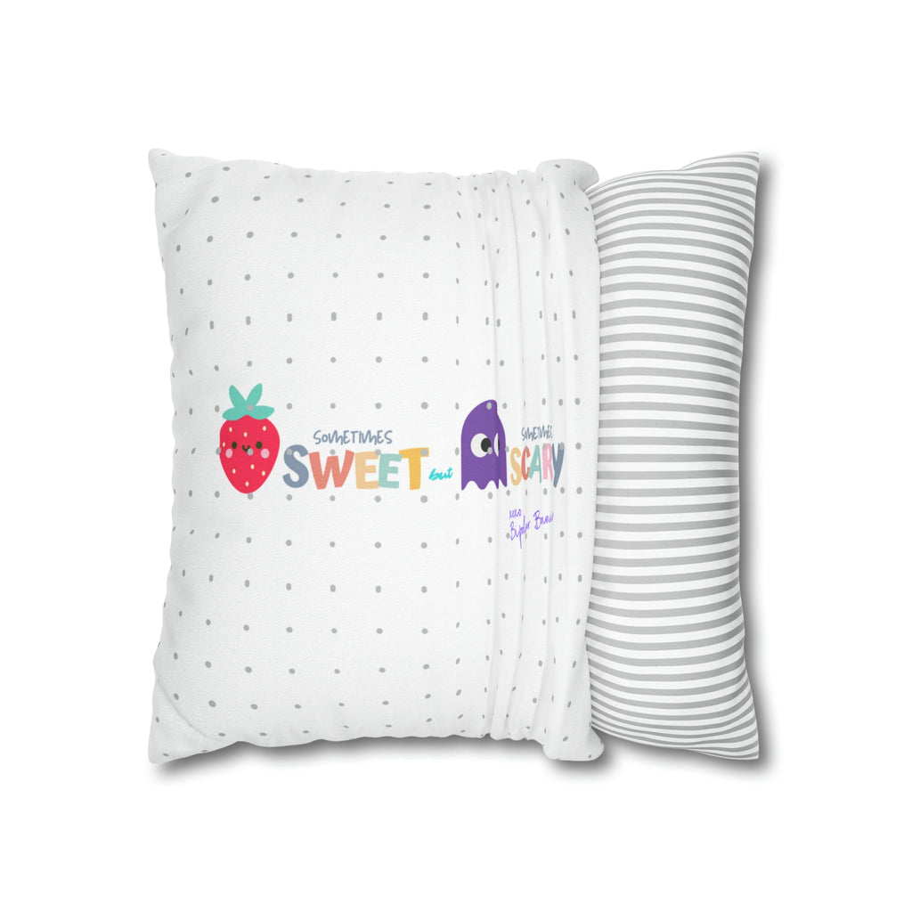 Bipolar Bonnie Series - "Sweet But Scary" and ""Sunshine Little Hurricane" Spun Polyester Square Pillow Case