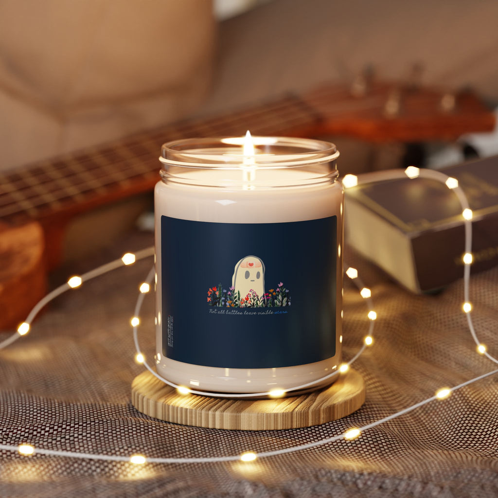 Invisible Ghost Series - "Not all battles leave visible scars." Scented Soy Candle, 9oz