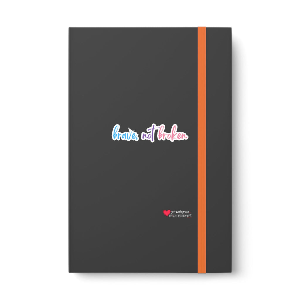 Mental Health Matters - "Brave Not Broken." Color Contrast Notebook - Ruled