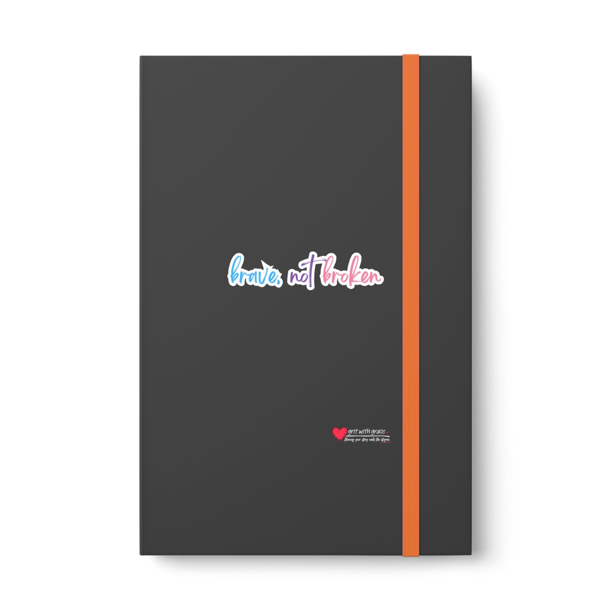 Mental Health Matters - "Brave Not Broken." Color Contrast Notebook - Ruled