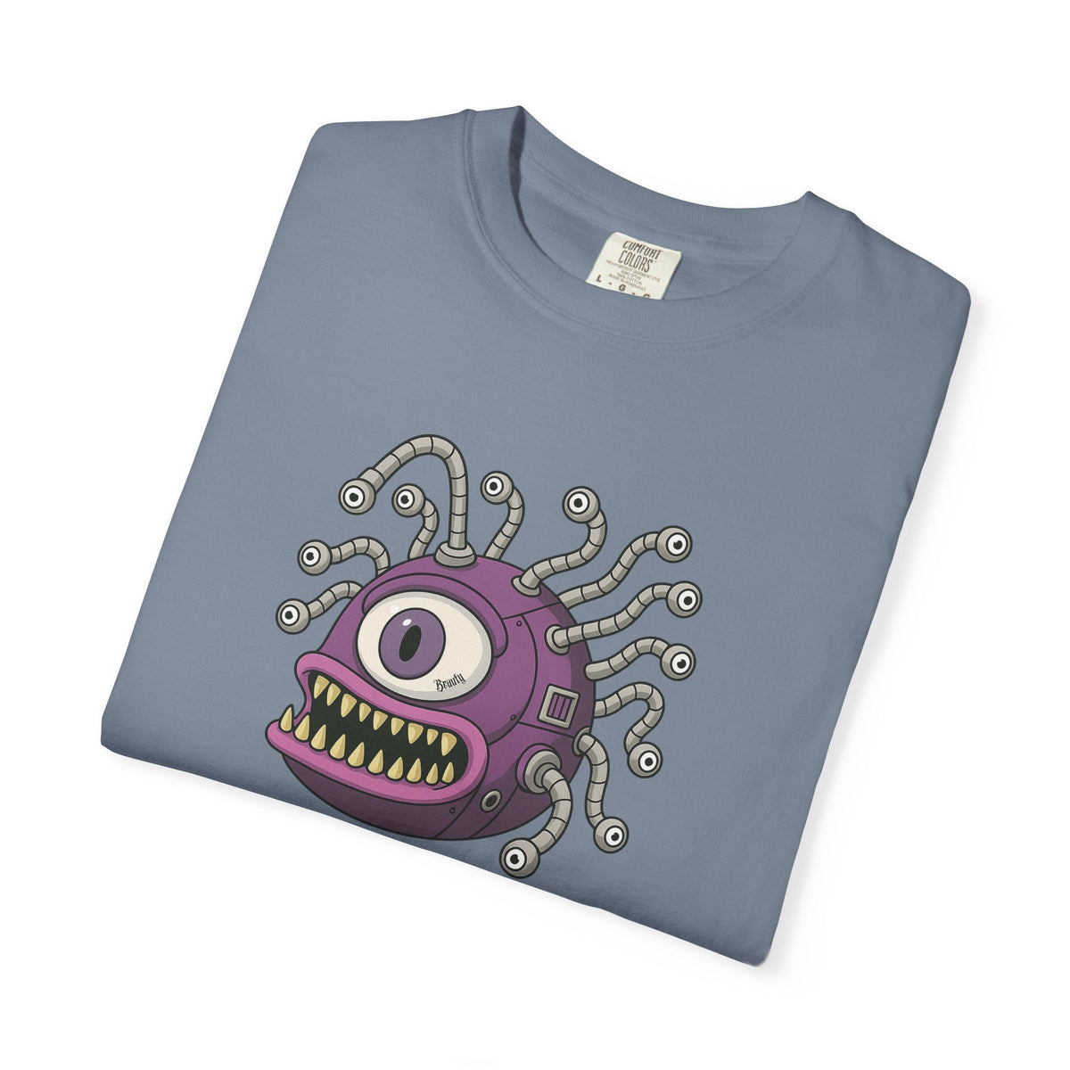 Retro Purple One-Eyed Creature Graphic Tee