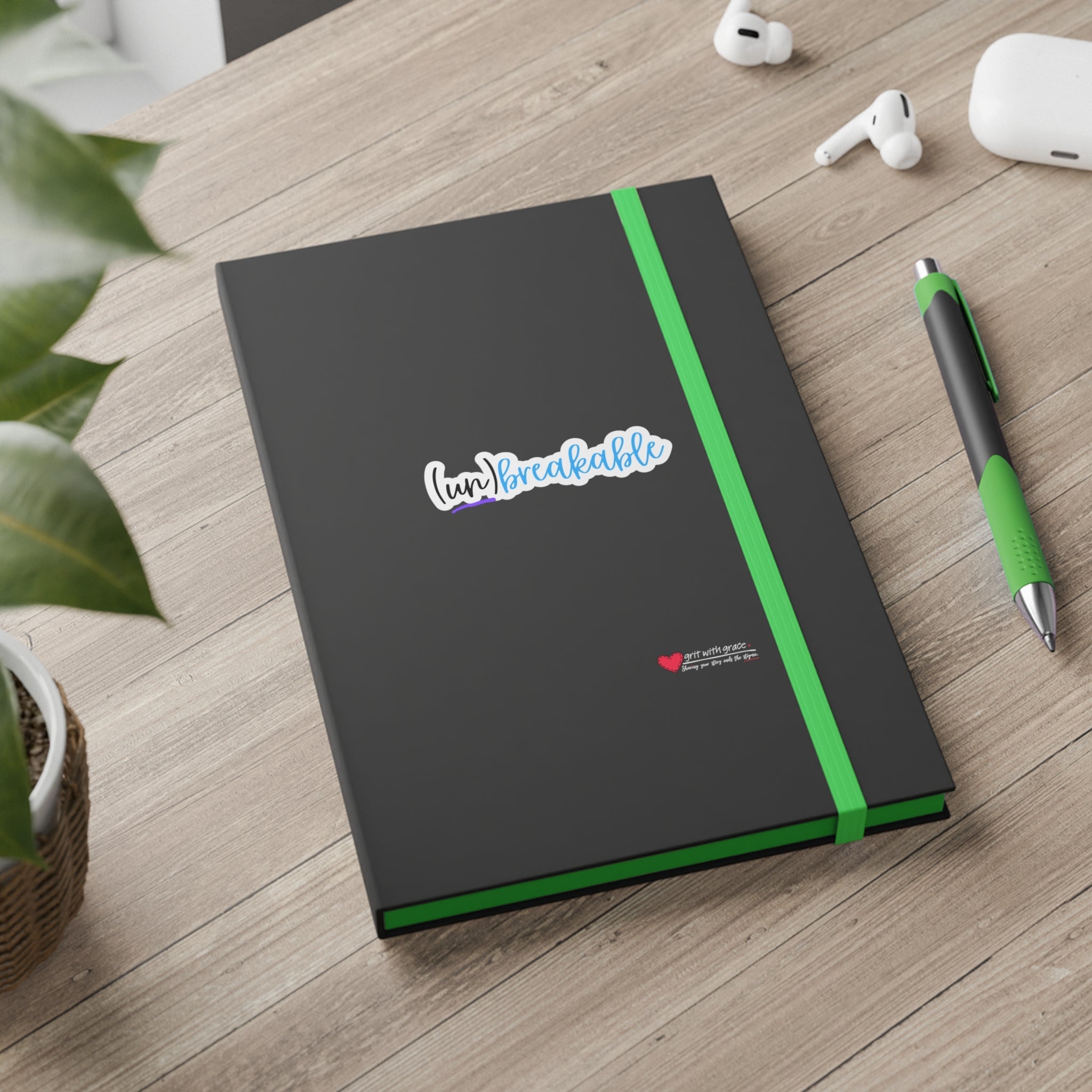 Mental Health Matters - "(un) breakable." Color Contrast Notebook - Ruled