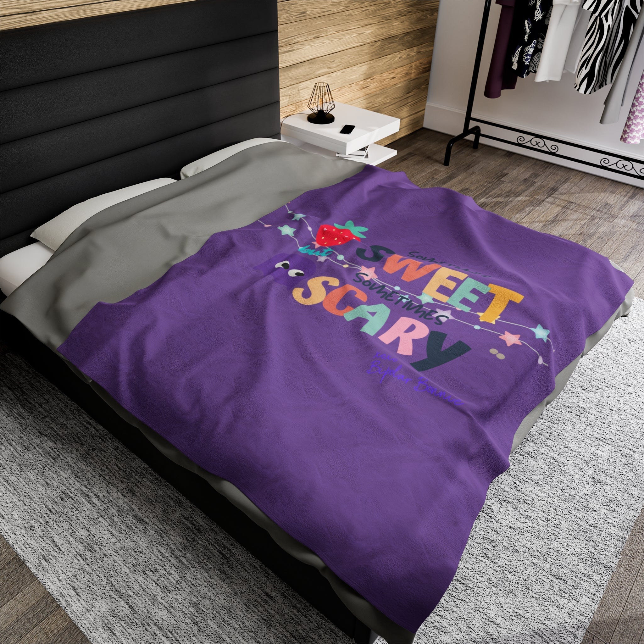 Bipolar Bonnie Series - "Sometimes Sweet But Sometimes Scary" Velveteen Plush Blanket