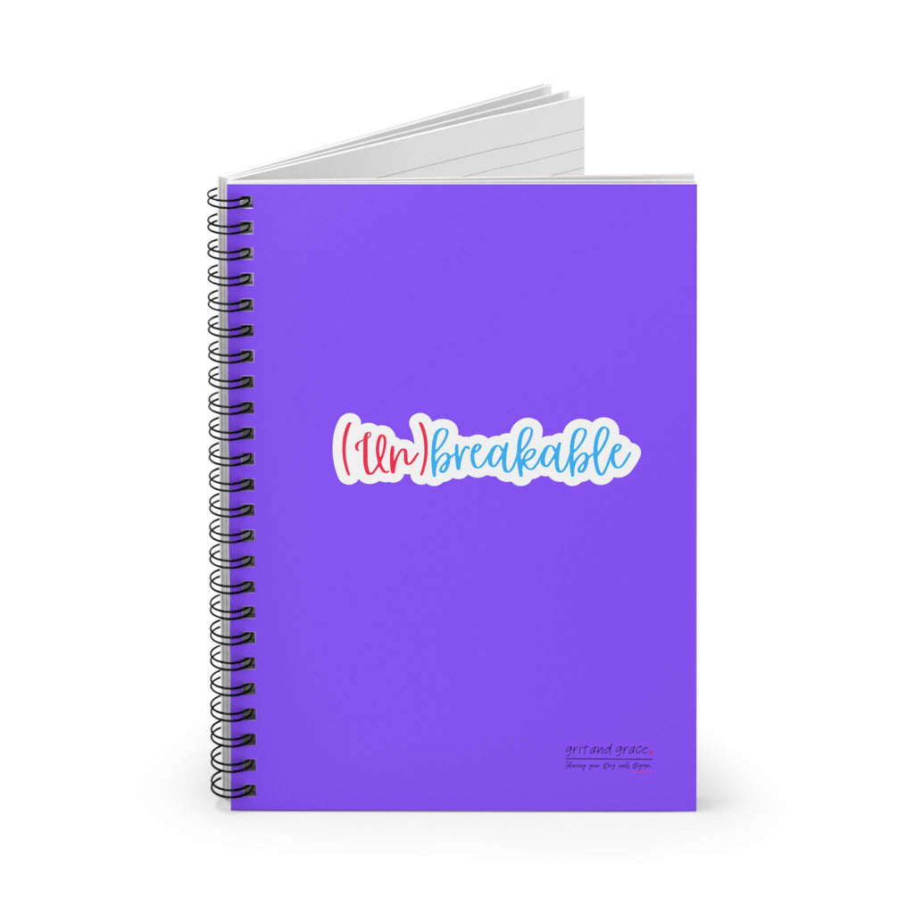 Mental Health Matters - "(un) breakable." Spiral Notebook - Ruled Line