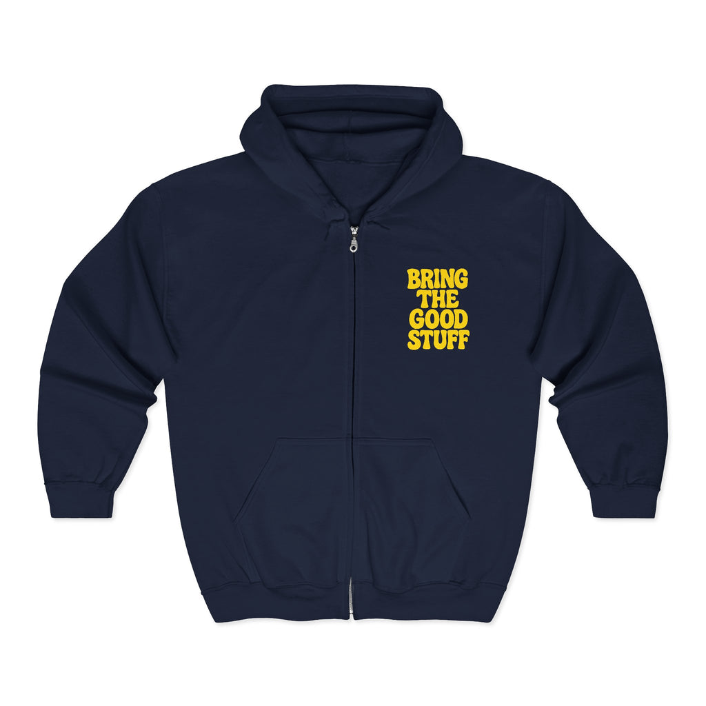 Bring The Good Stuff Pizza Zip-Up Hoodie