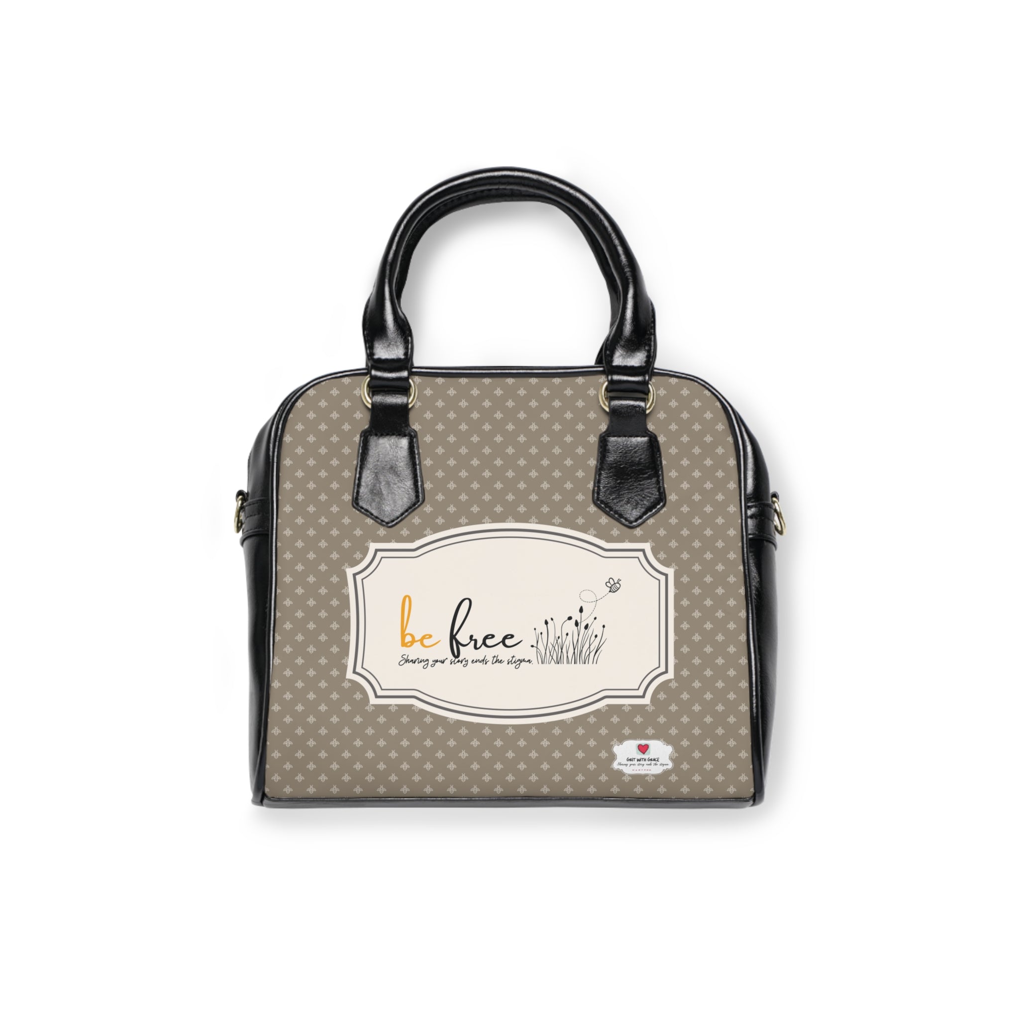 Bee Happy 'Embrace Freedom' Inspirational Shoulder Handbag