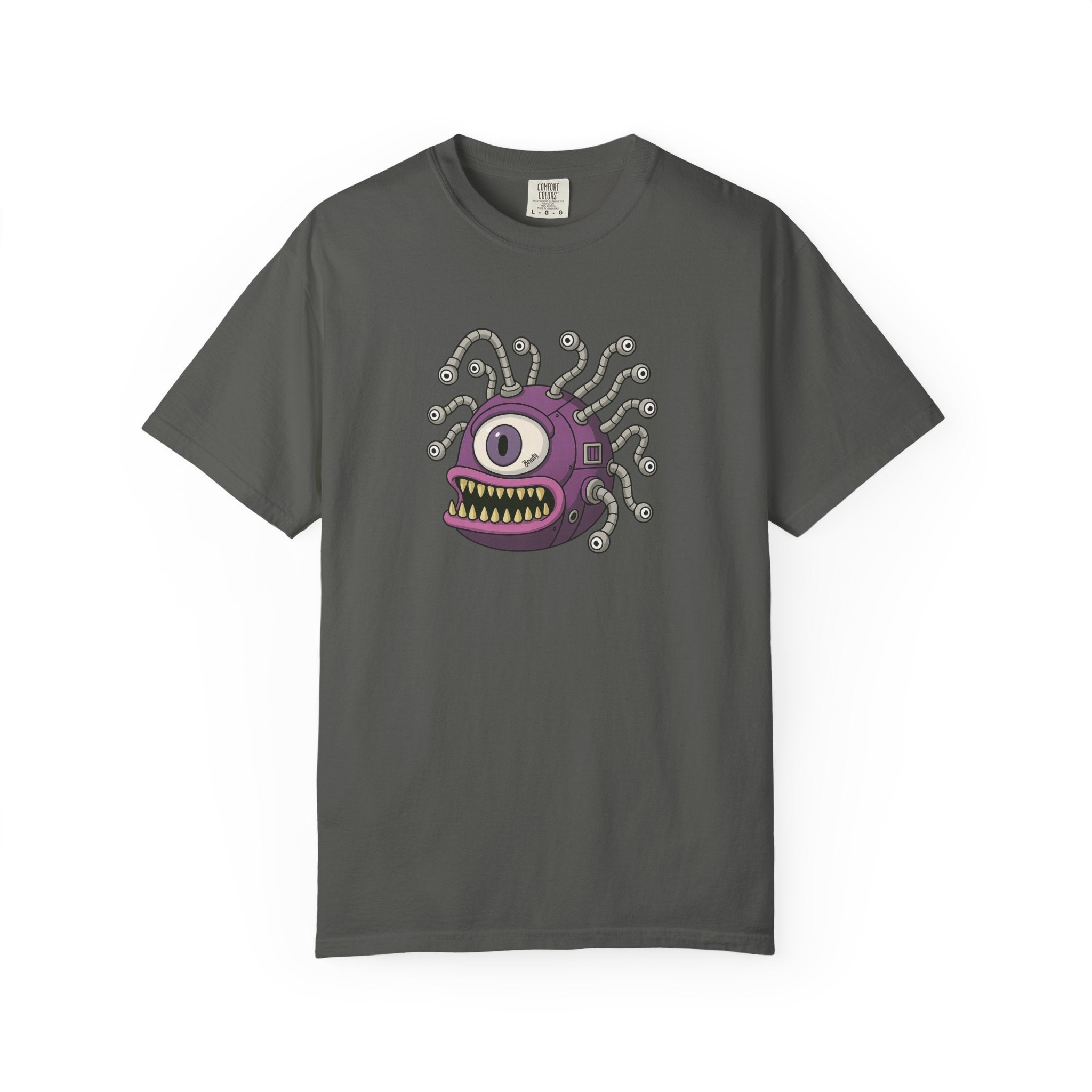 Retro Purple One-Eyed Creature Graphic Tee