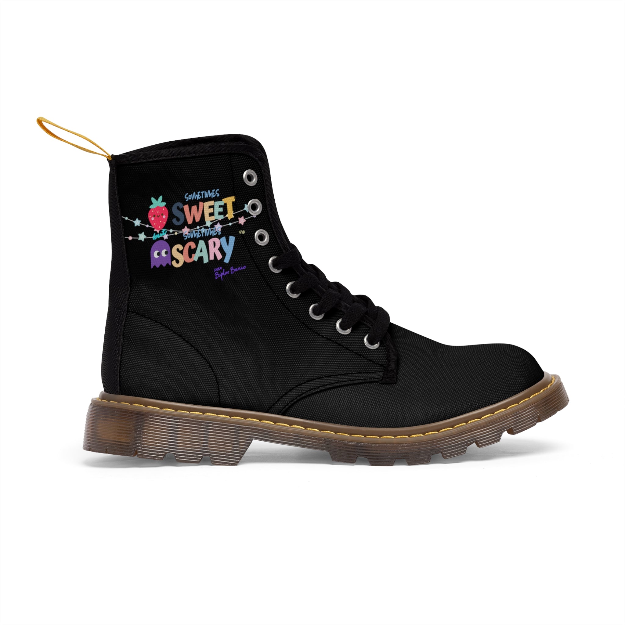 Bipolar Bonnie 'Sweet But Sometimes Scary' Combat Boots