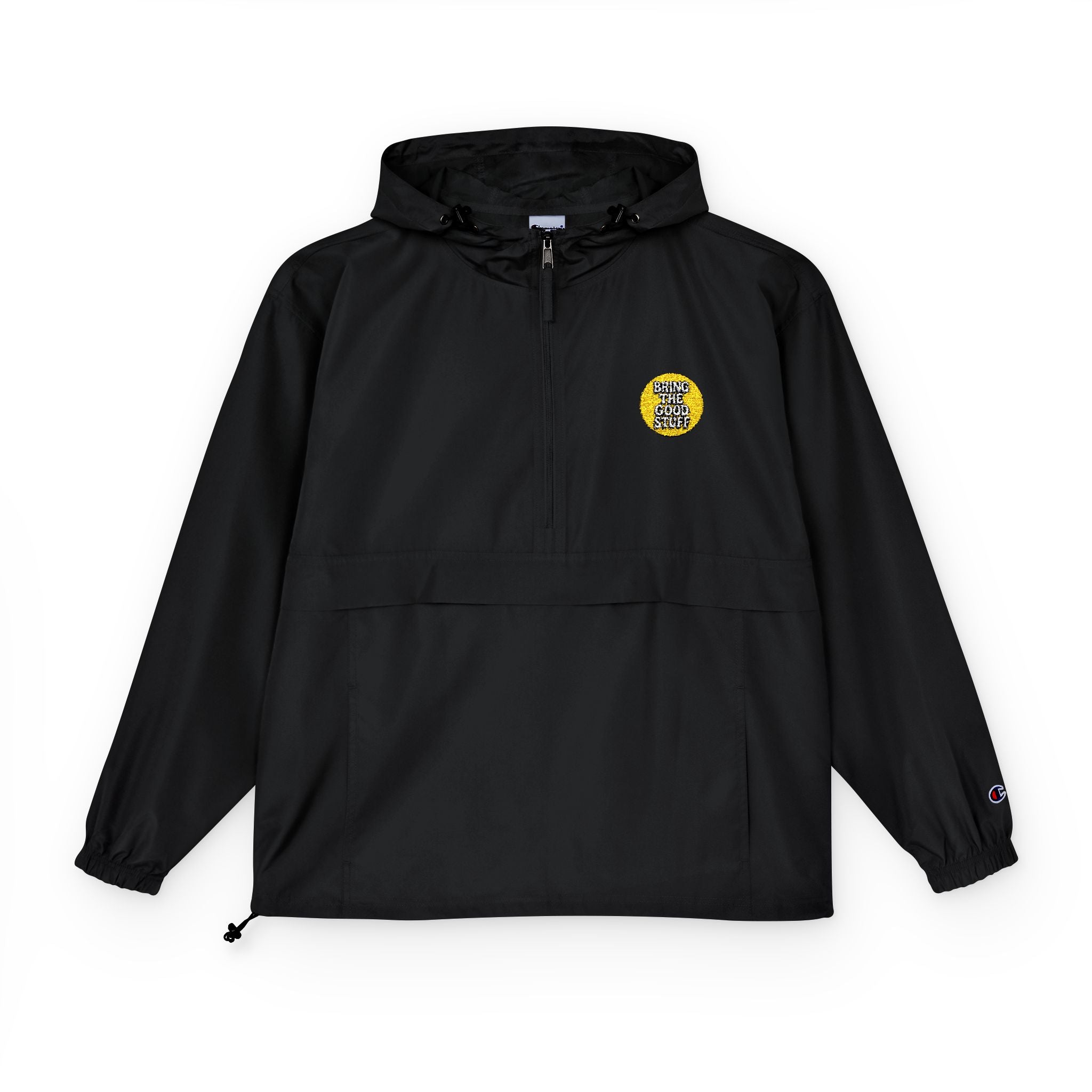 Bring The Good Stuff Light Blue Packable Anorak
