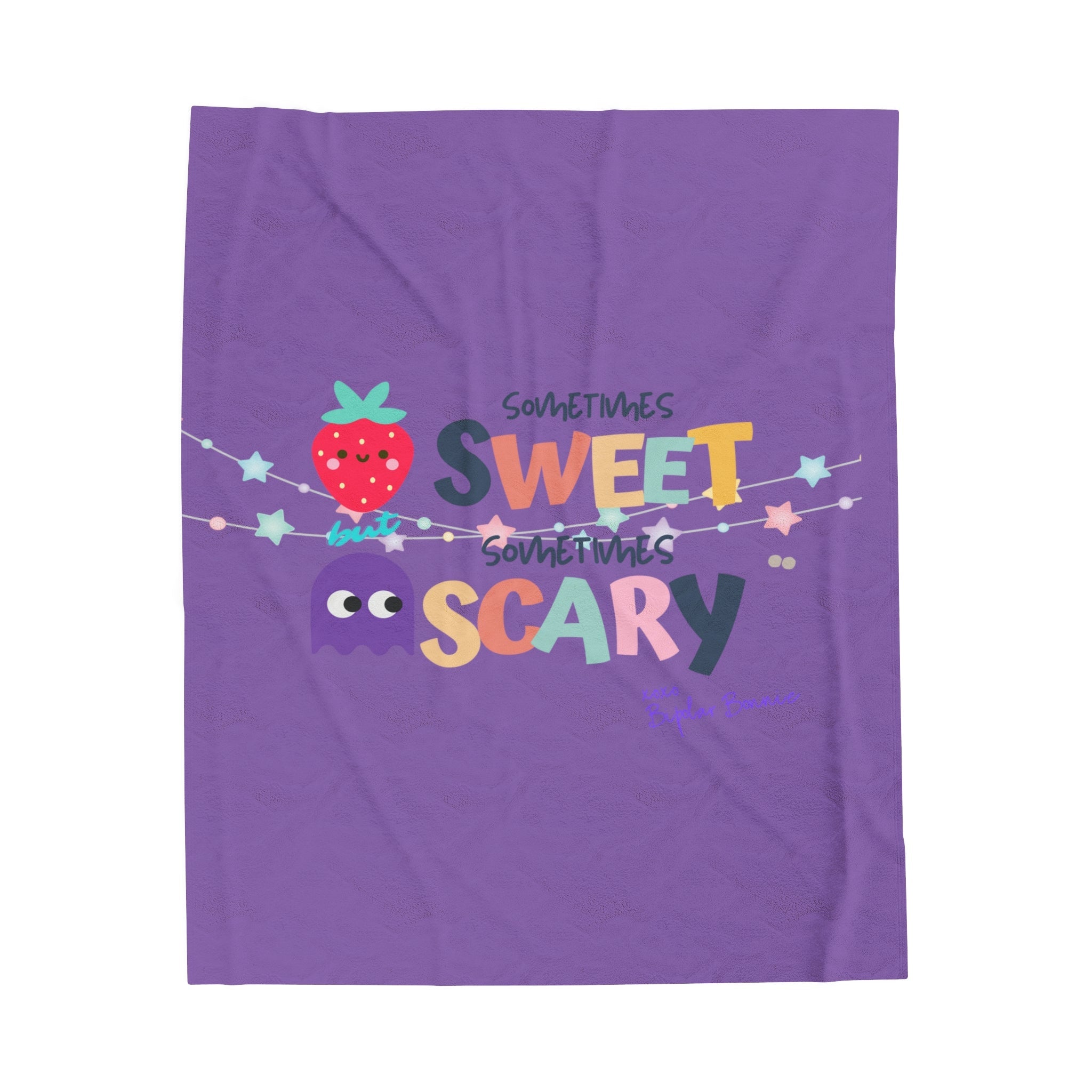 Bipolar Bonnie Series - "Sometimes Sweet But Sometimes Scary" Velveteen Plush Blanket