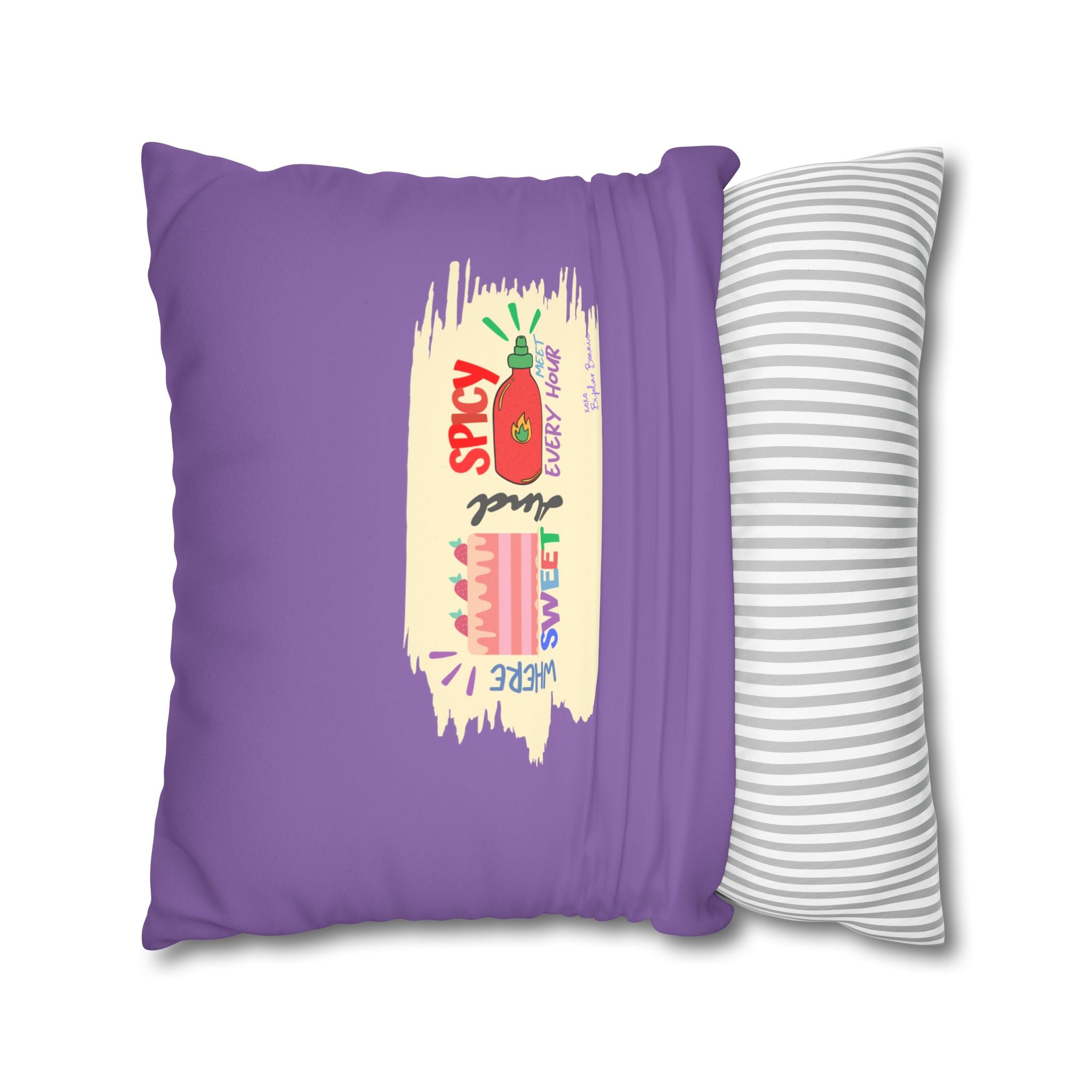 Bipolar Bonnie Series - "Sweet But Scary" and ""Sunshine Little Hurricane" Spun Polyester Square Pillow Case