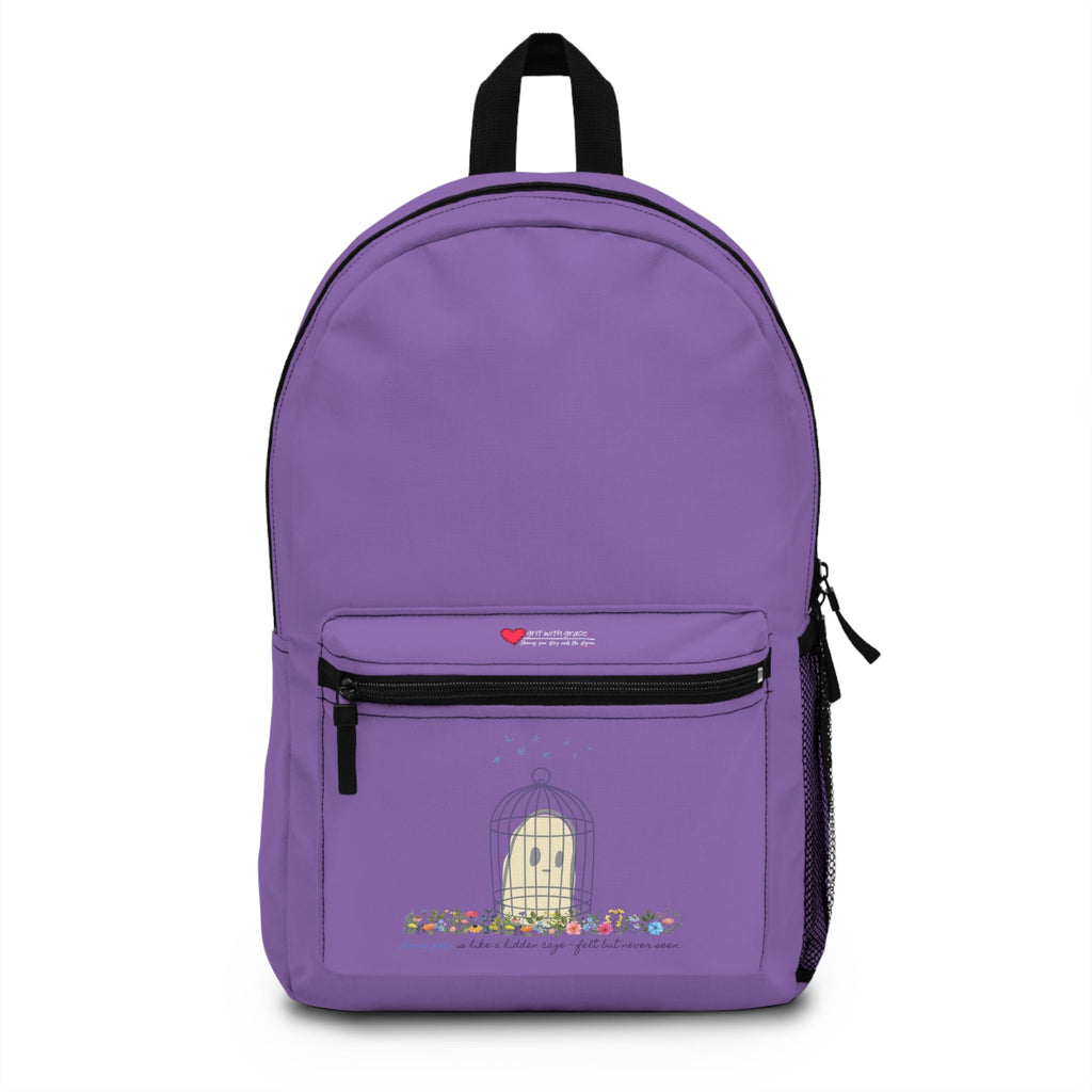 Invisible Ghost Series - Some pain is like a hidden cage - felt but never seen." Backpack