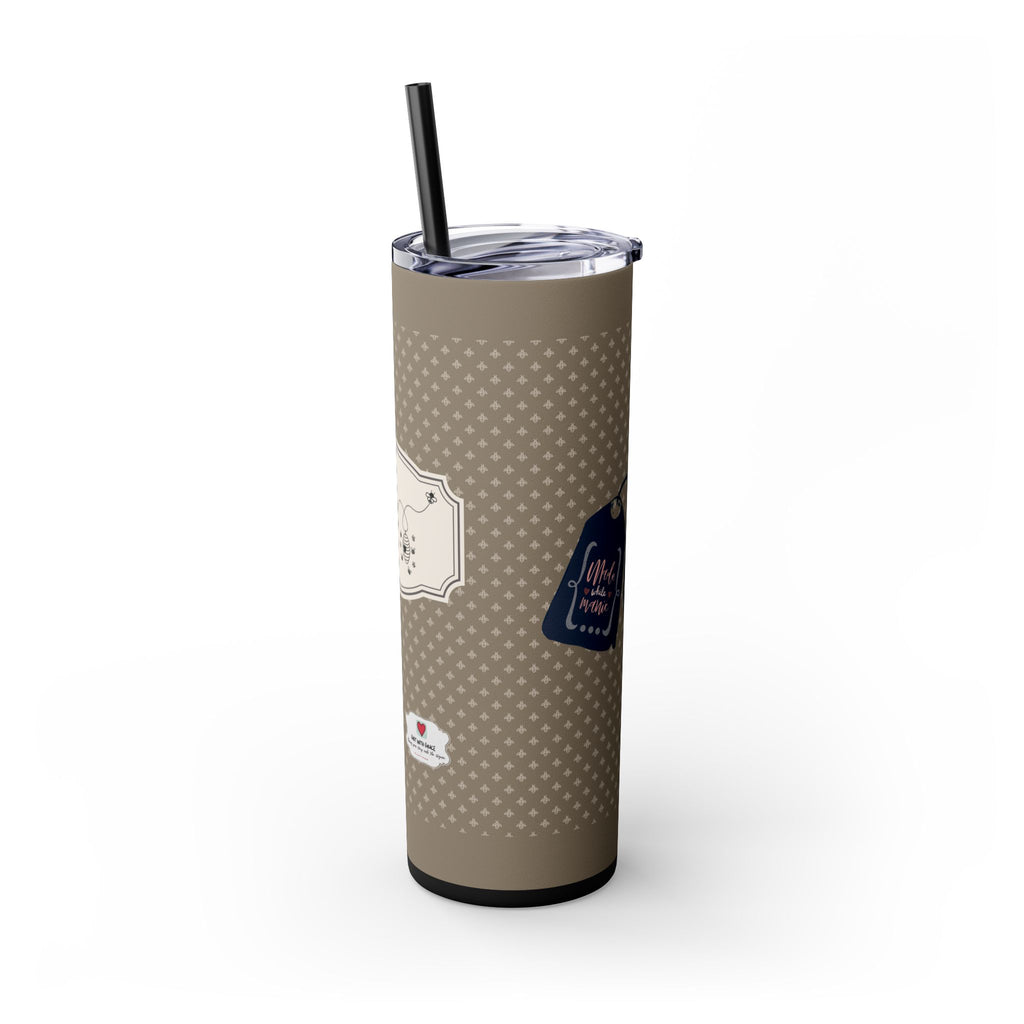 Grit With Grace Let It Be Brown 20oz Skinny Tumbler